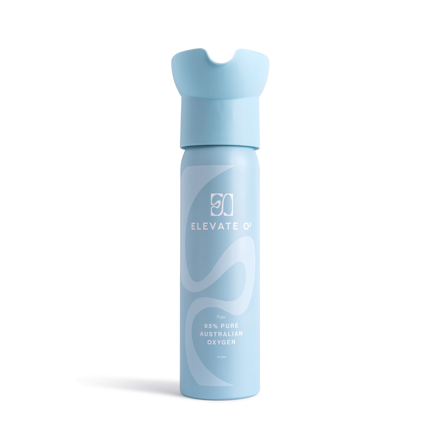 Elevate O₂ Pure blue portable oxygen canister — 95% pure Australian oxygen for enhanced energy, focus, and wellness.